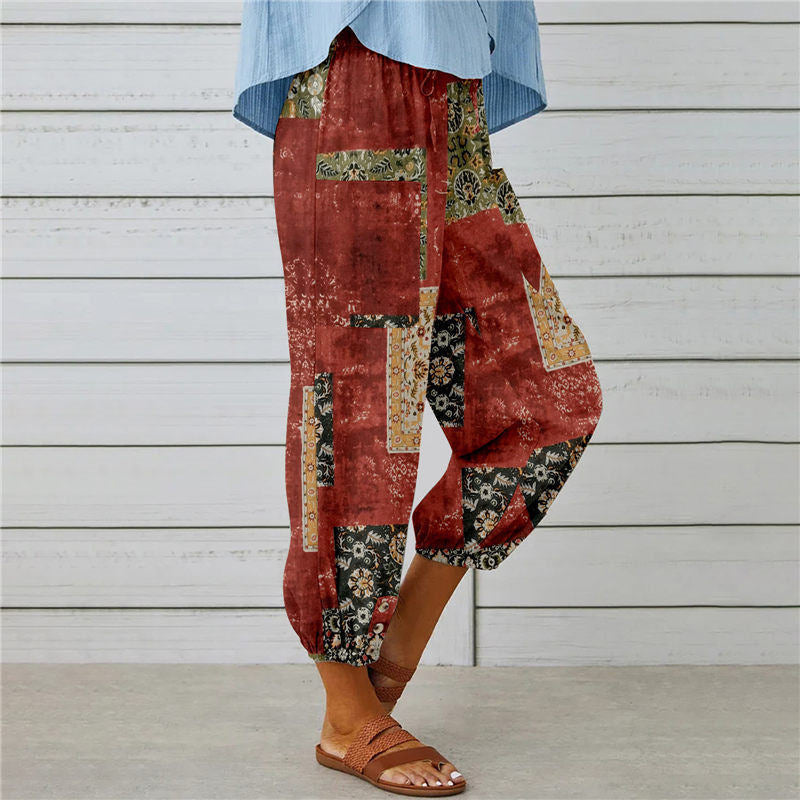 De Paris™|Pantalon Imprimé Vintage