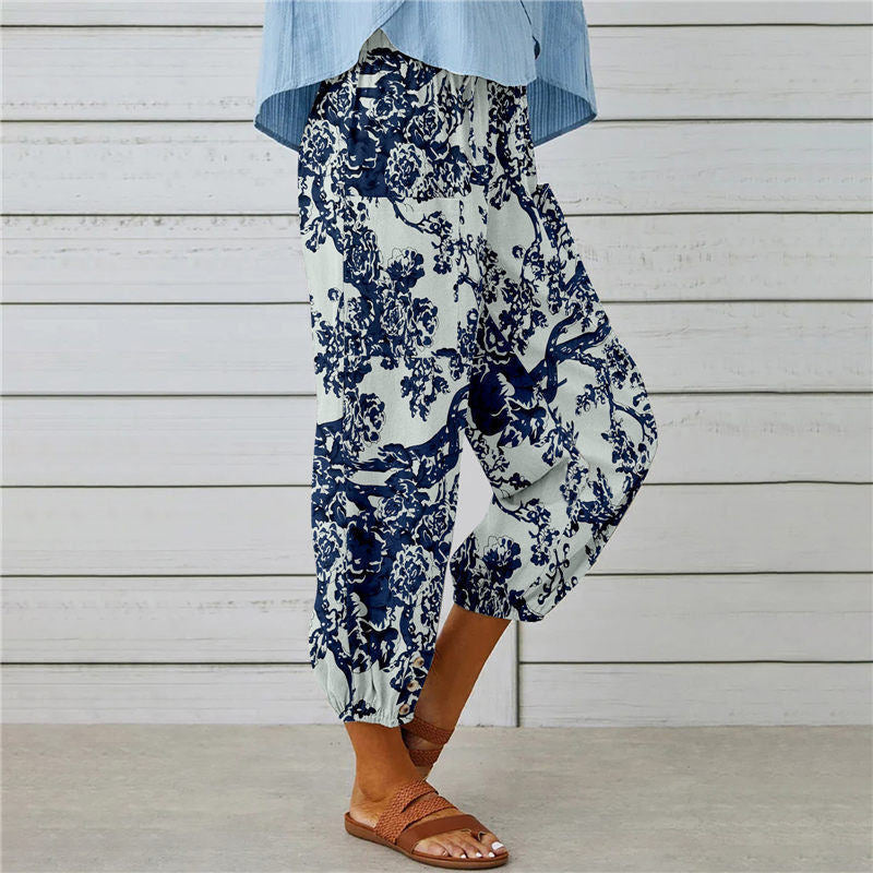 De Paris™|Pantalon Imprimé Vintage