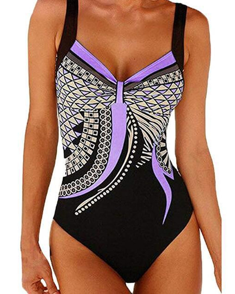 Maillot de bain une pièce à motifs