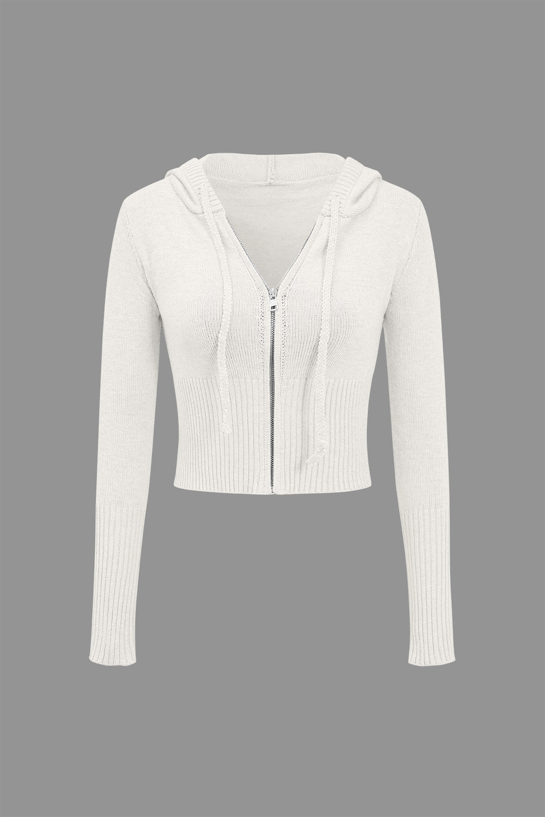 De Paris™ | Ensemble Tricot Uni : Haut à Capuche et Pantalon Asymétrique