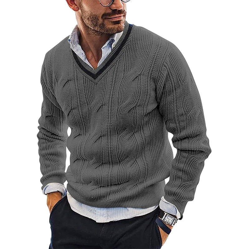Elvy Paris™ | Pull en Tricot Slim Fit Col V