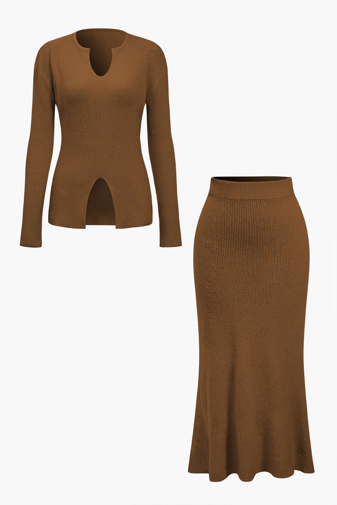 De Paris™ | Ensemble Pull Découpé et Jupe