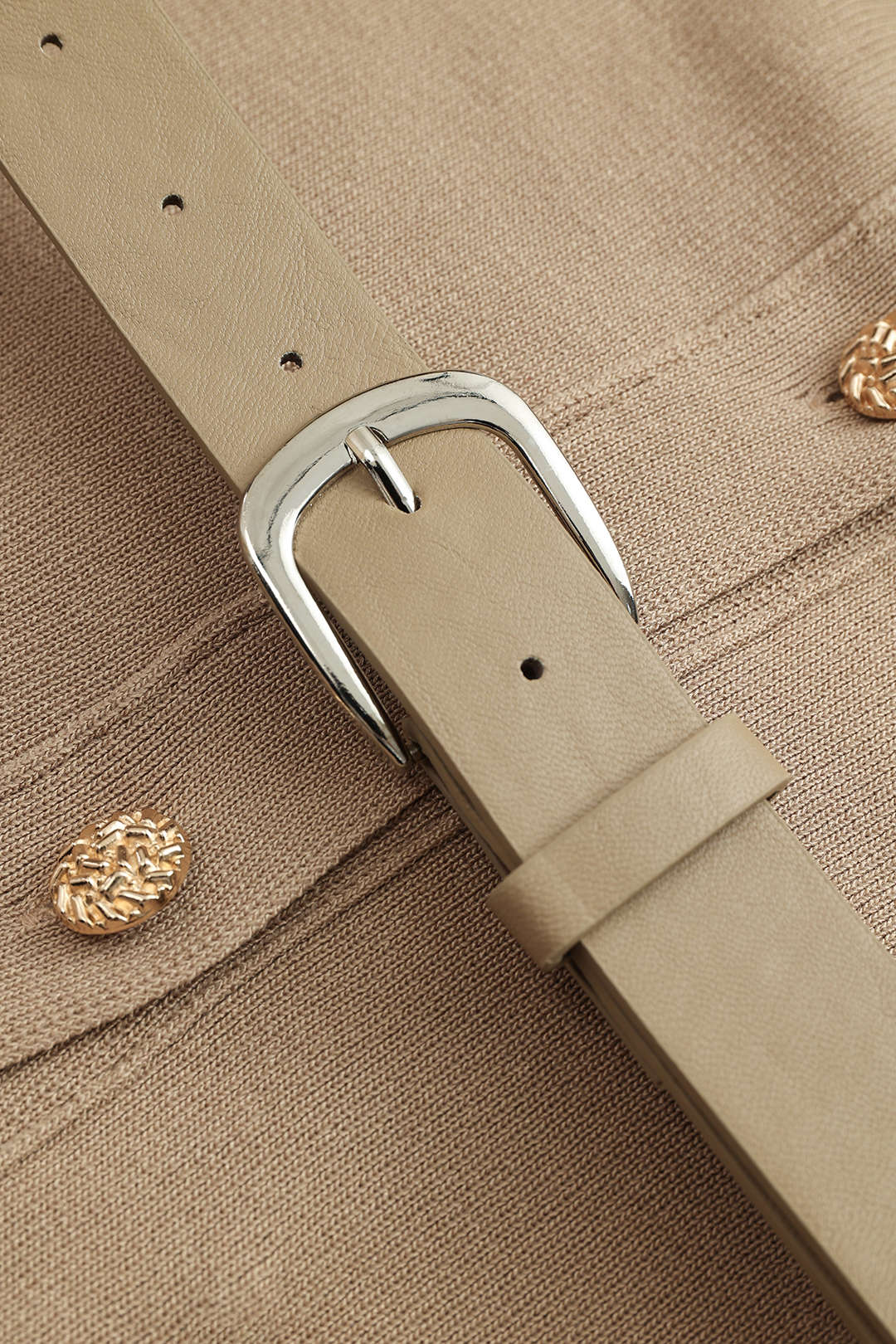 De Paris™ |Ensemble Tricoté Ceinturé : Haut à Boutons et Pantalon Large