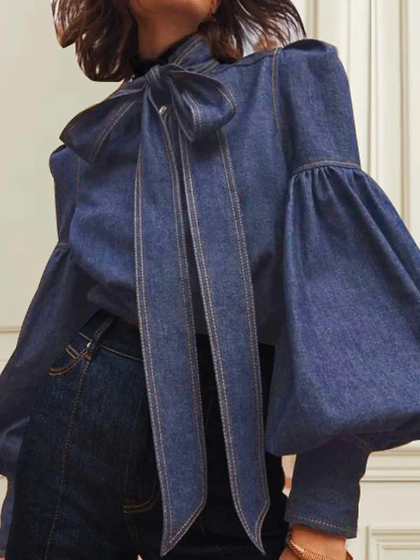 De Paris™ | Denim bouffant Blus