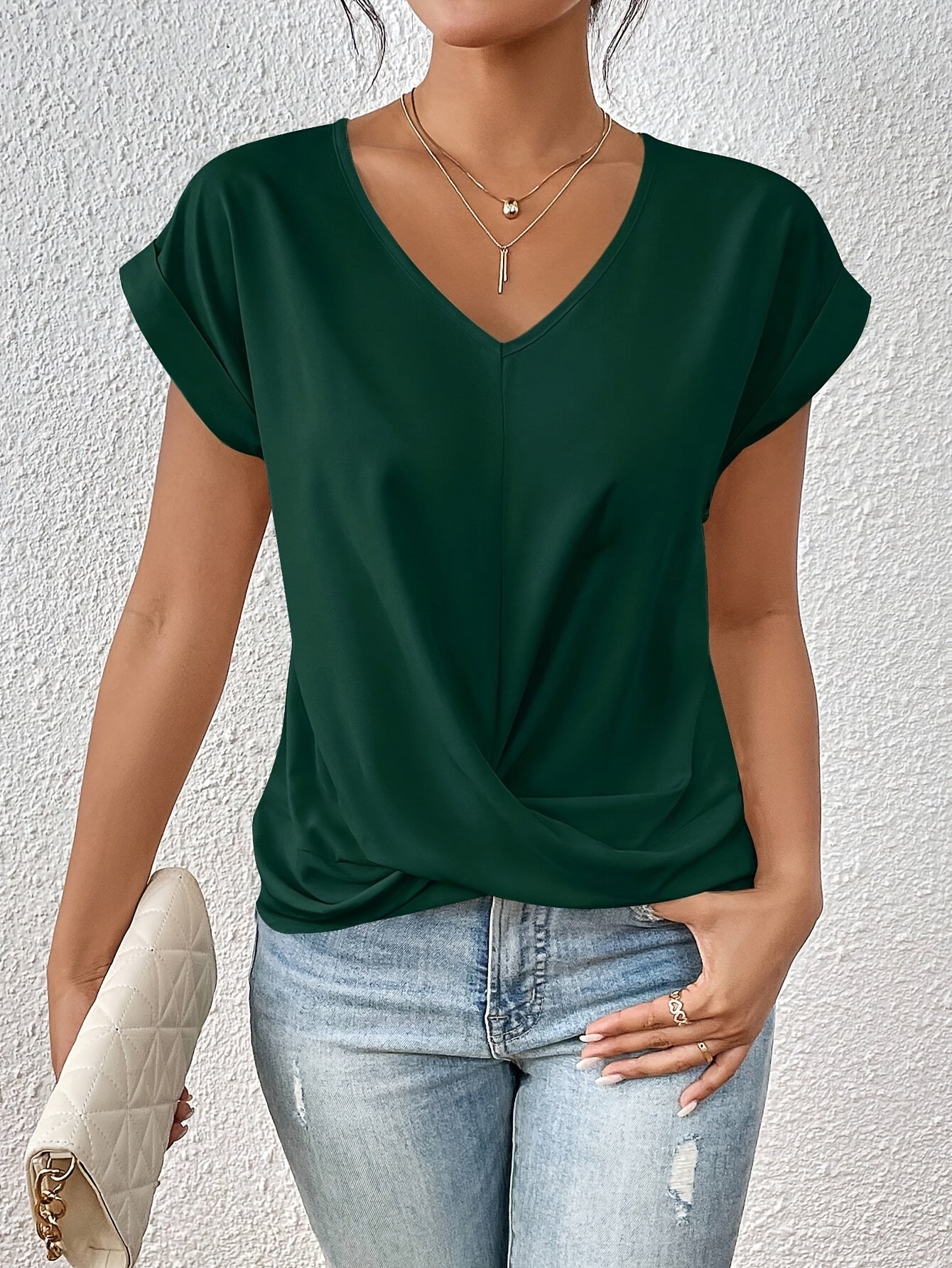 De Paris™ | T-shirt décontracté avec encolure en cœur