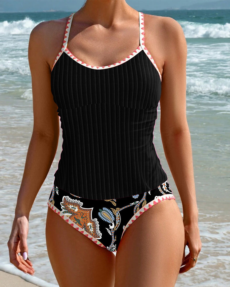 Tankini Deux Pièces Imprimé