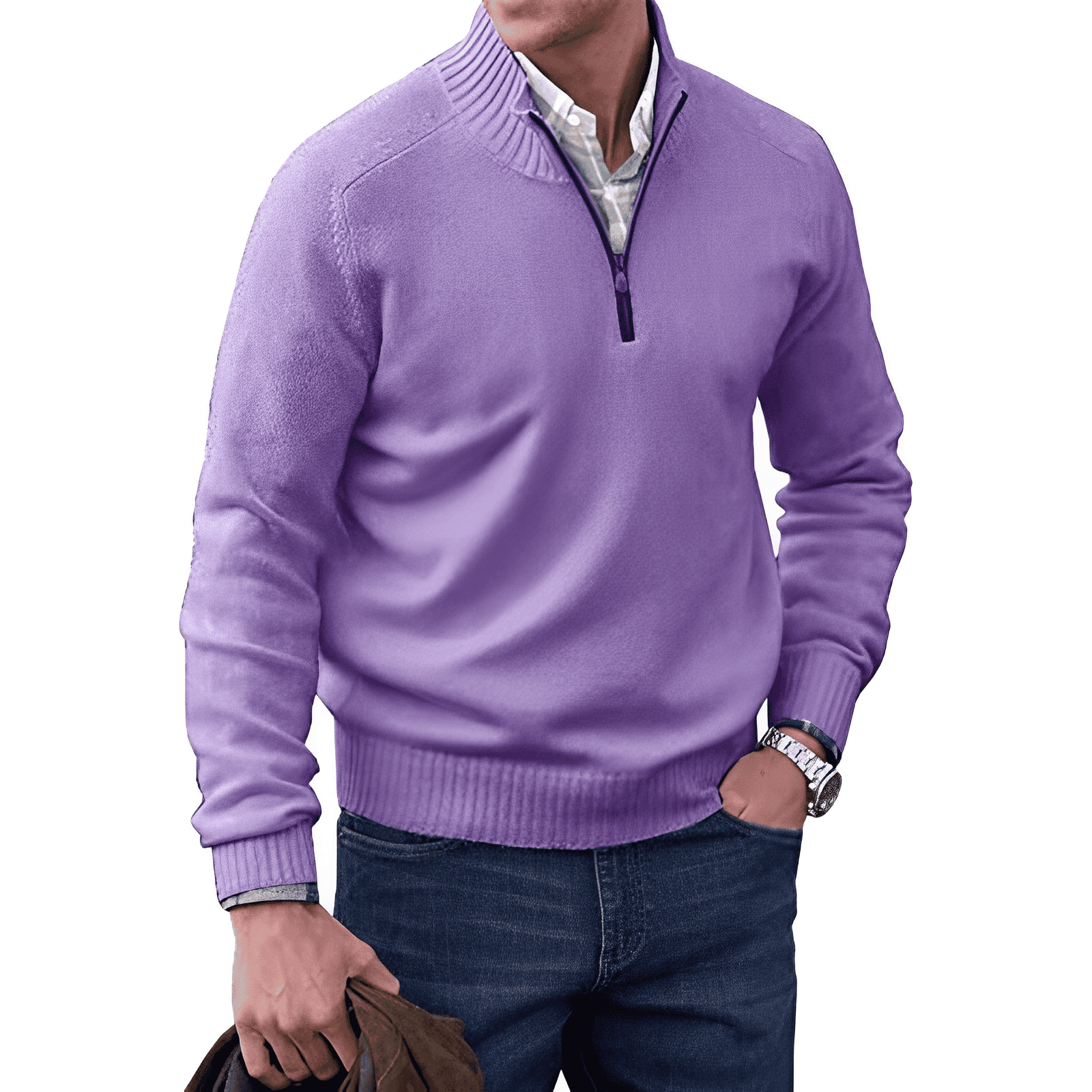 Elvy Paris™ | Pull zippé en cachemire élégant