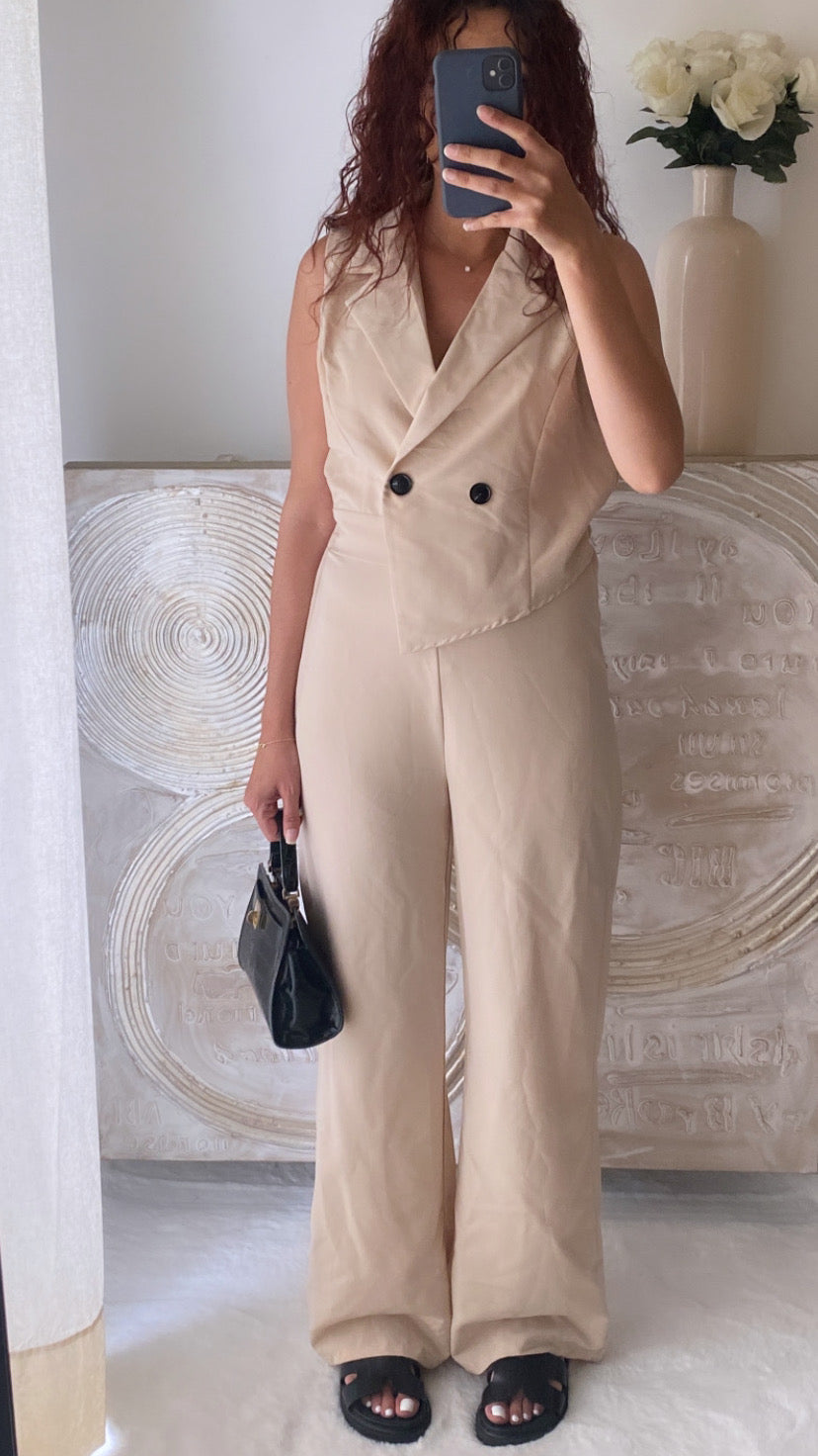 De Paris™ |Combinaison blazer beige