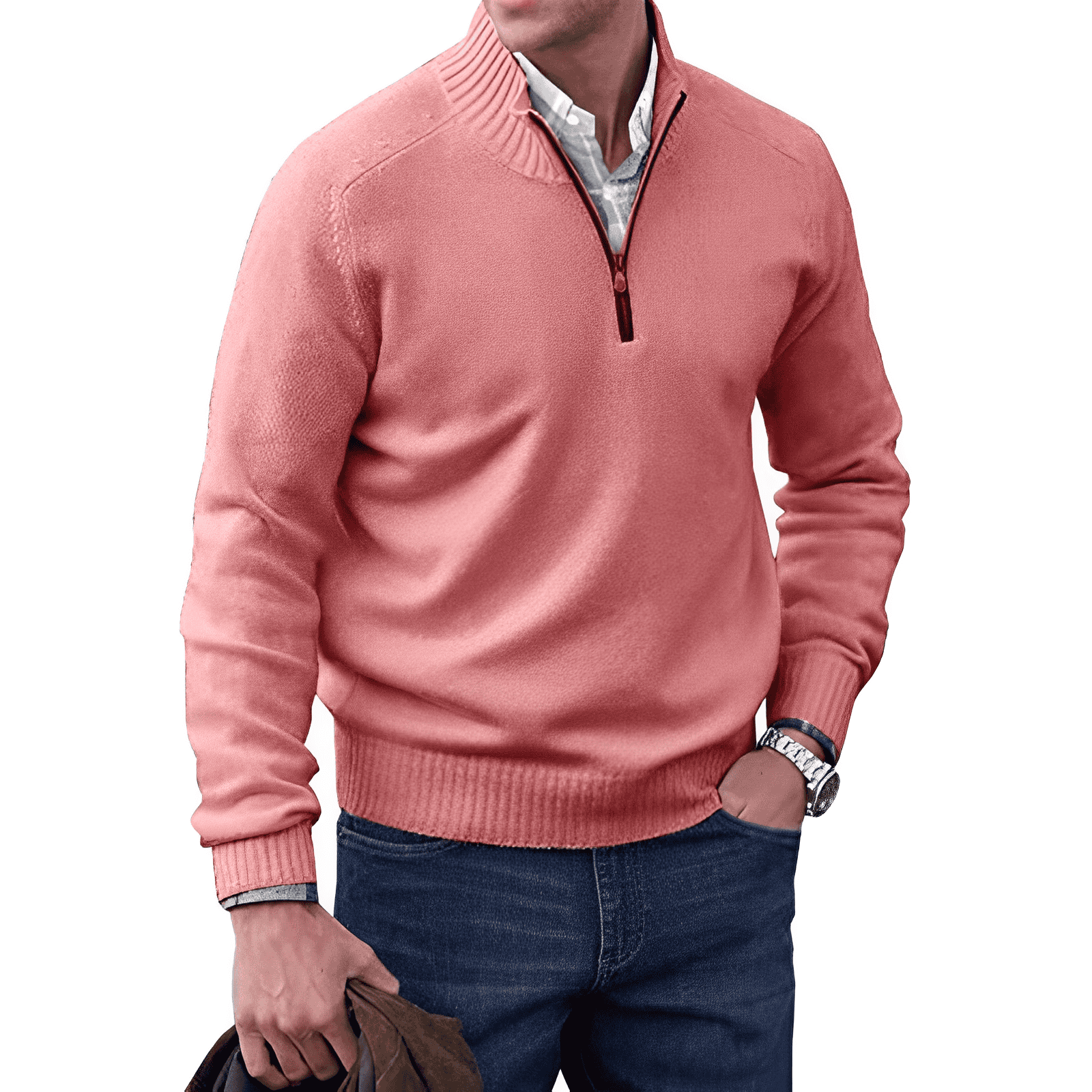 Elvy Paris™ | Pull zippé en cachemire élégant