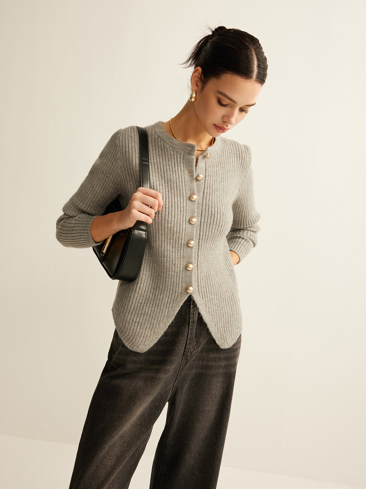 De Paris™ | Cardigan fendu à boutons