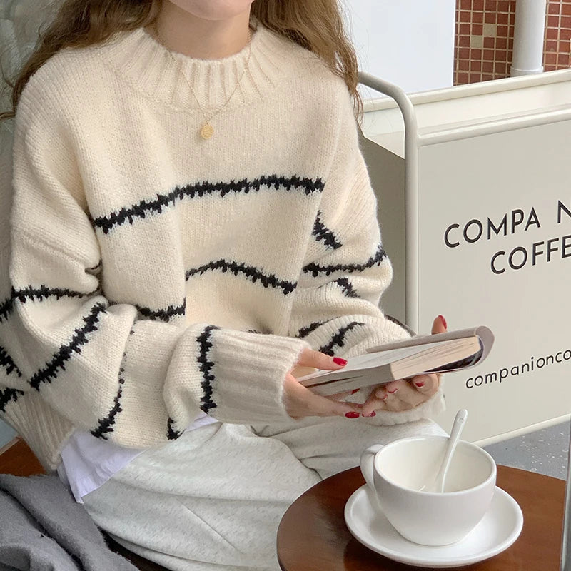De Paris™ |Pull en tricot décontracté ample