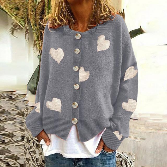 De Paris™ | Cardigan En Maille À Imprimé Cœur