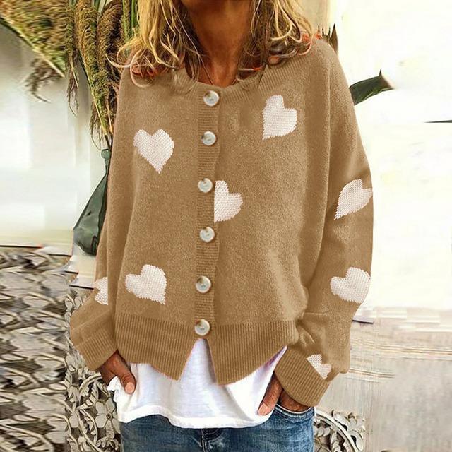 De Paris™ | Cardigan En Maille À Imprimé Cœur