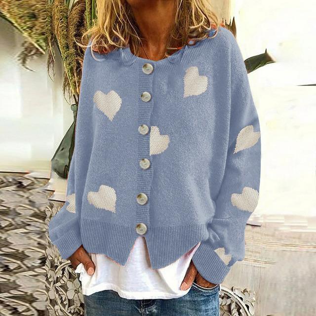 De Paris™ | Cardigan En Maille À Imprimé Cœur
