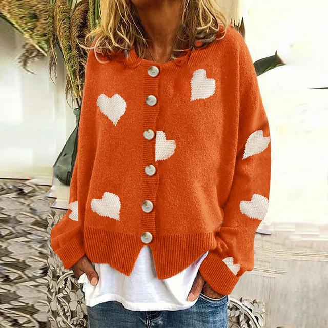 De Paris™ | Cardigan En Maille À Imprimé Cœur