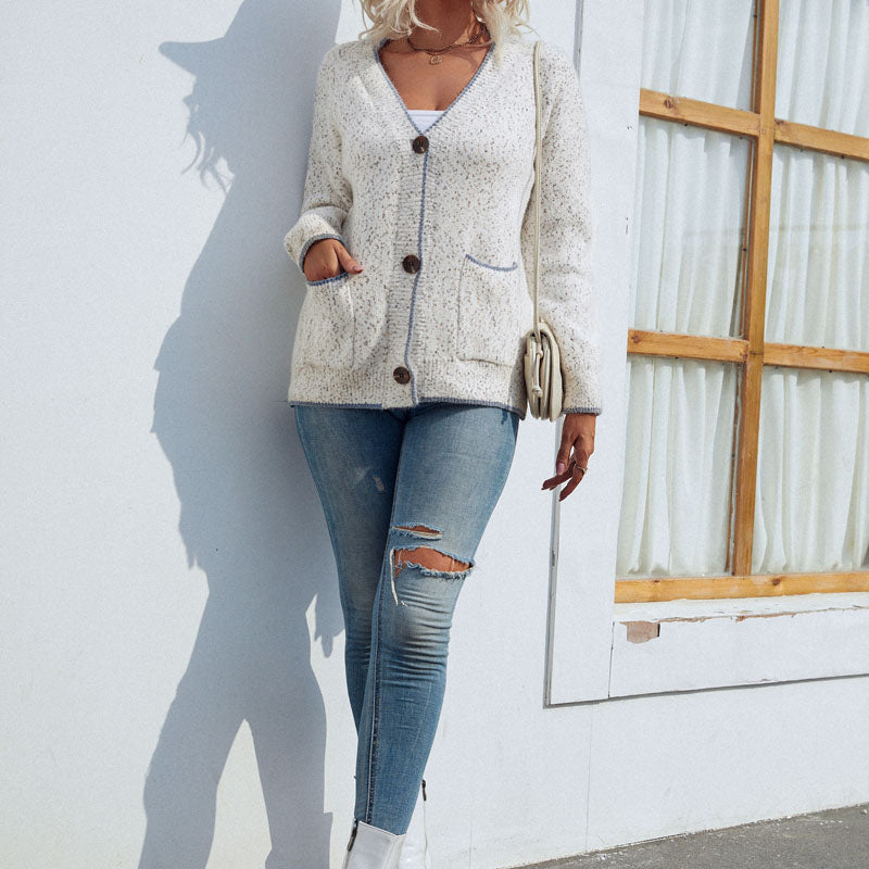 De Paris™ | Cardigan Tricoté Décontracté