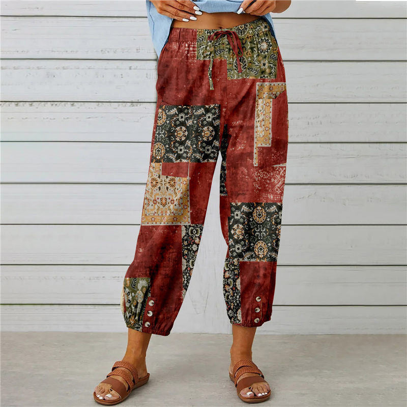 De Paris™|Pantalon Imprimé Vintage