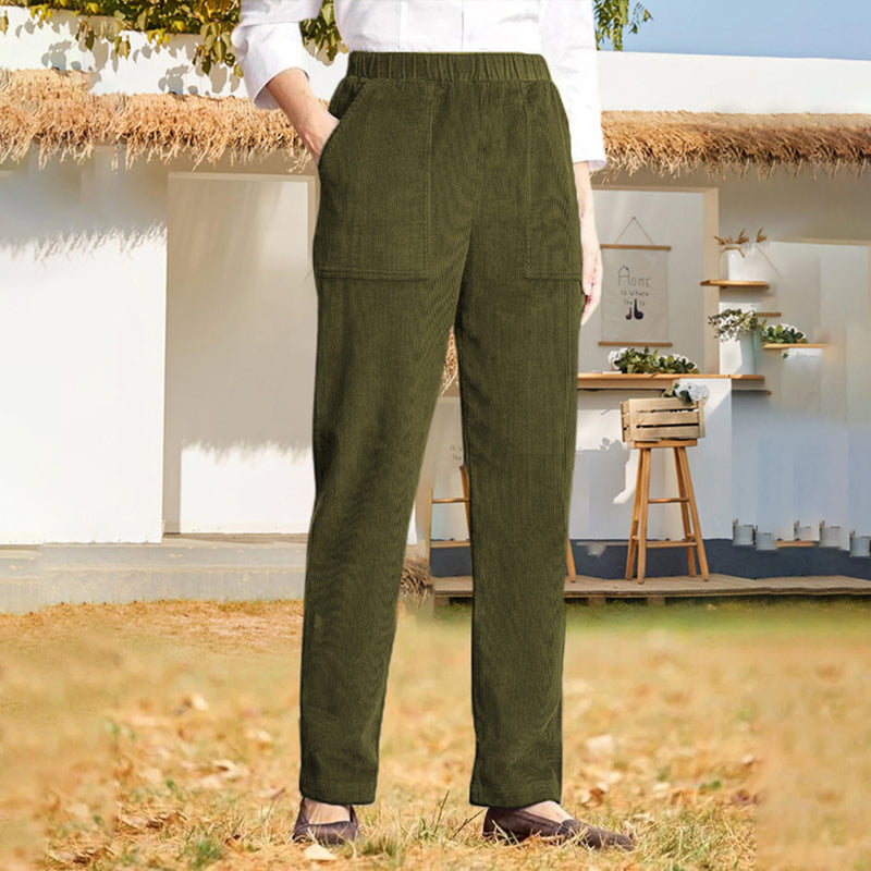De Paris™| Pantalon Décontracté De Couleur Uni