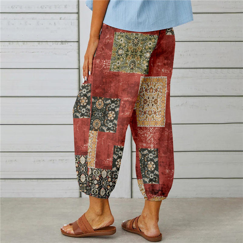 De Paris™|Pantalon Imprimé Vintage