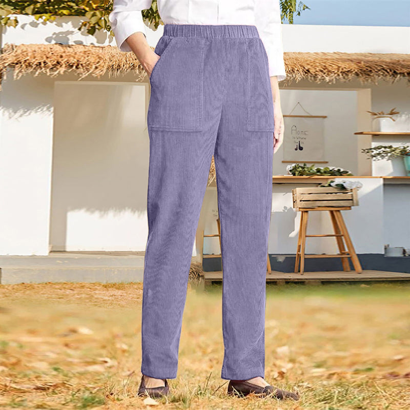 De Paris™| Pantalon Décontracté De Couleur Uni
