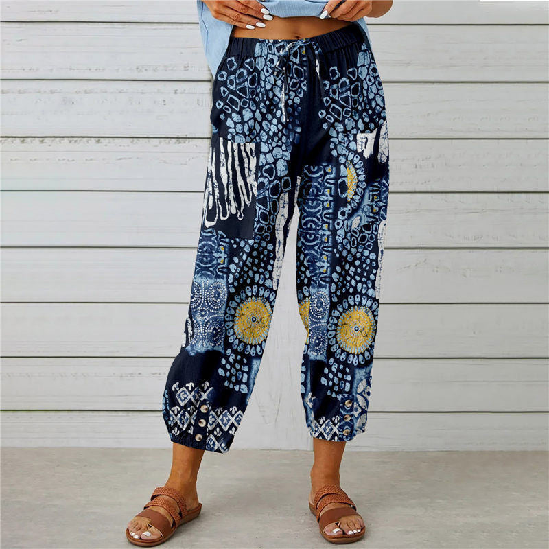 De Paris™|Pantalon Imprimé Vintage