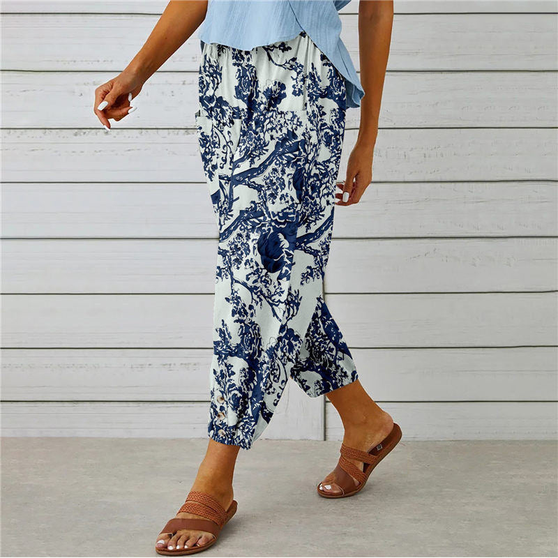 De Paris™|Pantalon Imprimé Vintage