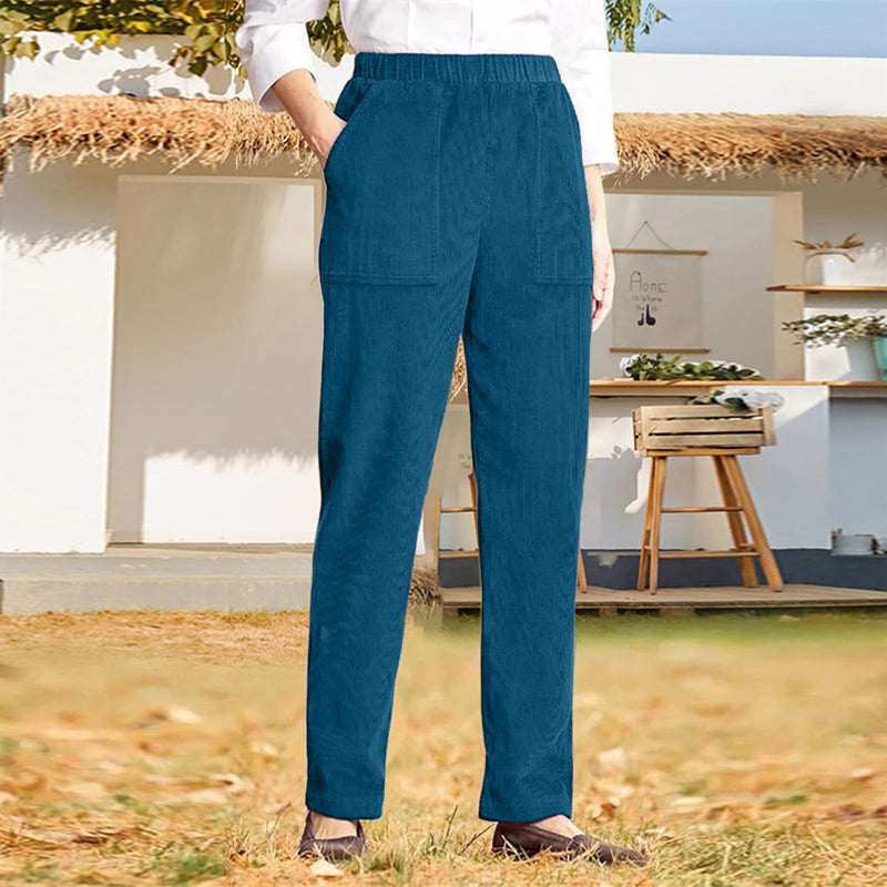De Paris™| Pantalon Décontracté De Couleur Uni