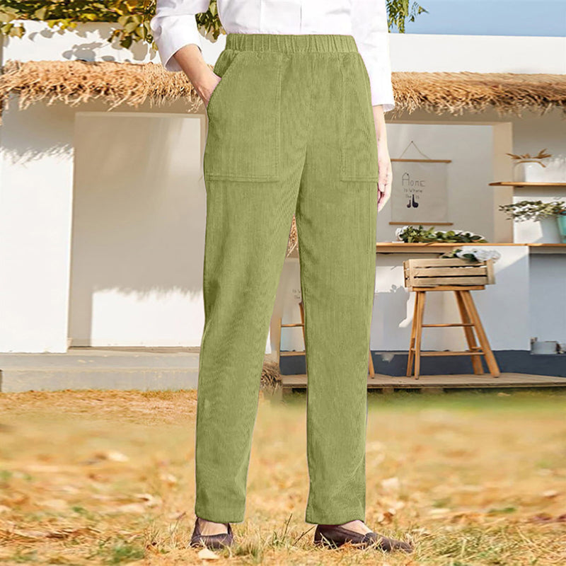 De Paris™| Pantalon Décontracté De Couleur Uni