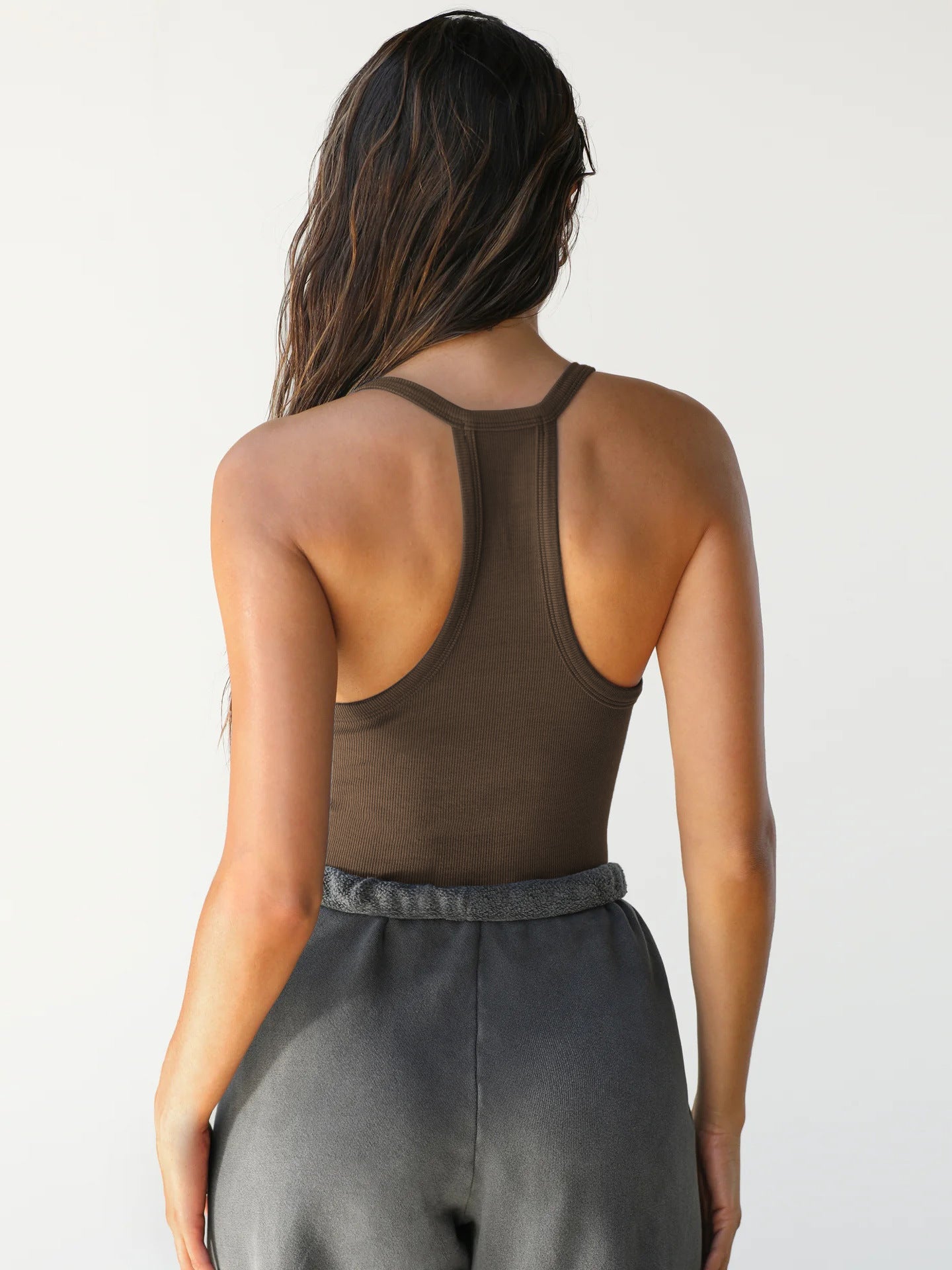 De Paris™ | Top Sans Manches avec Décolleté en V Profond et Dos Nu