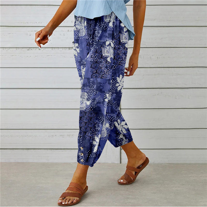 De Paris™|Pantalon Imprimé Vintage