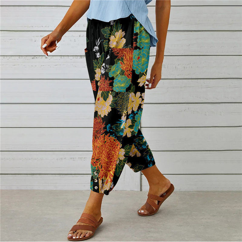 De Paris™|Pantalon Imprimé Vintage