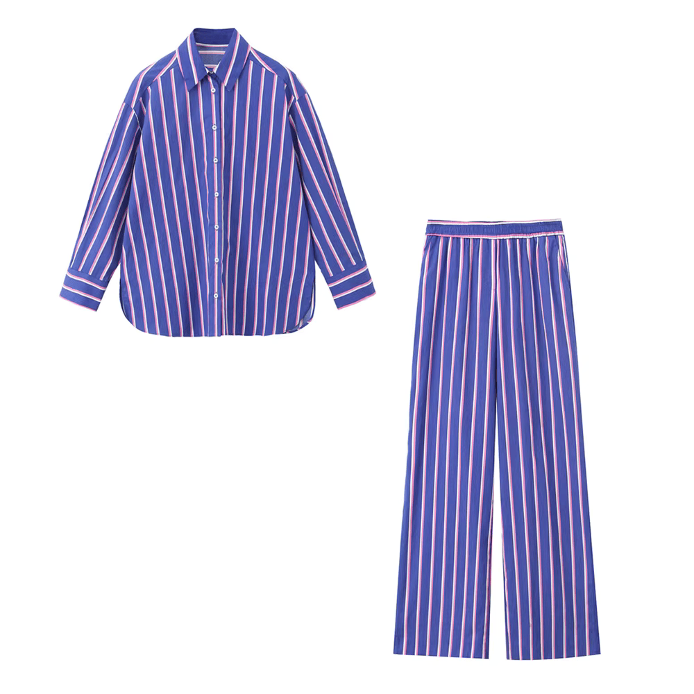 De Paris™ | élégante parure de lin rayée