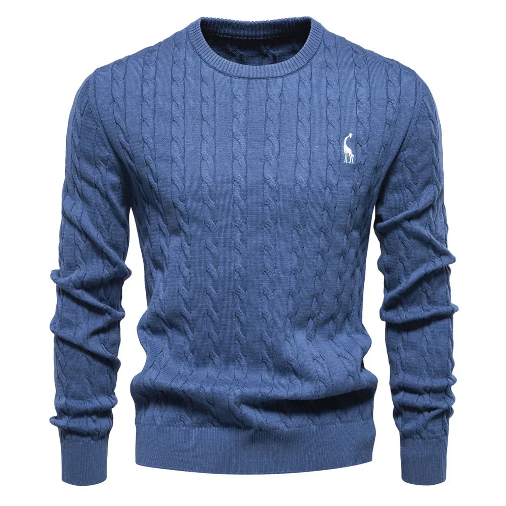 Elvy Paris™ | Pull Tricoté avec Broderie de Girafe