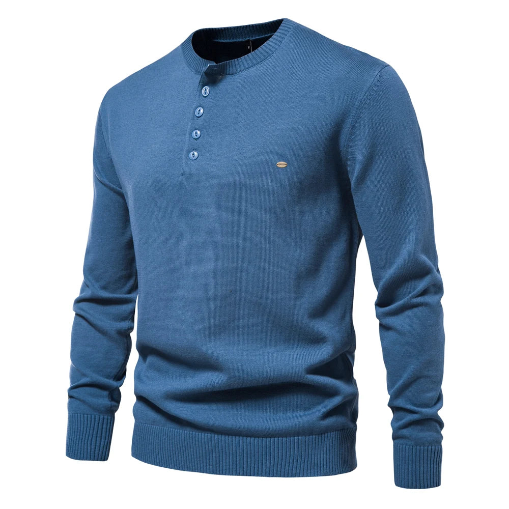 Elvy Paris™ | Pull Henley Décontracté pour Hommes