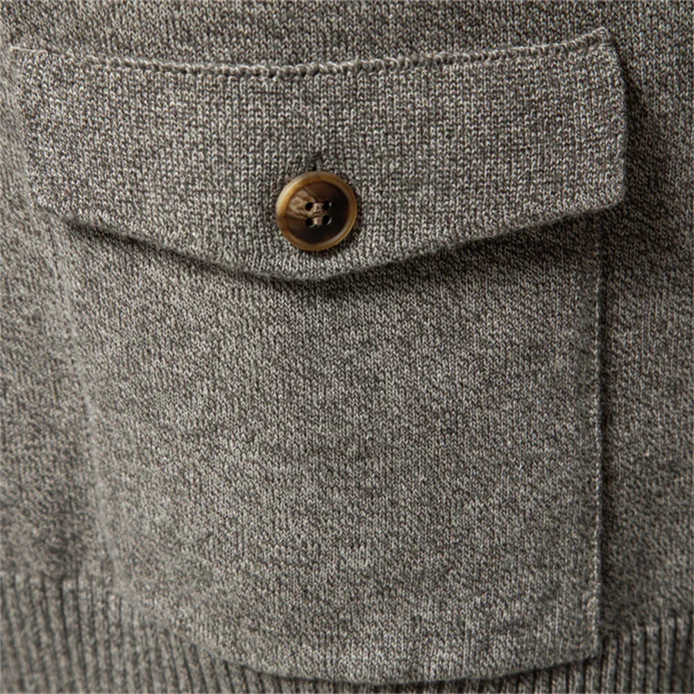 Elvy Paris™ | Cardigan en Maille à Boutons pour Hommes