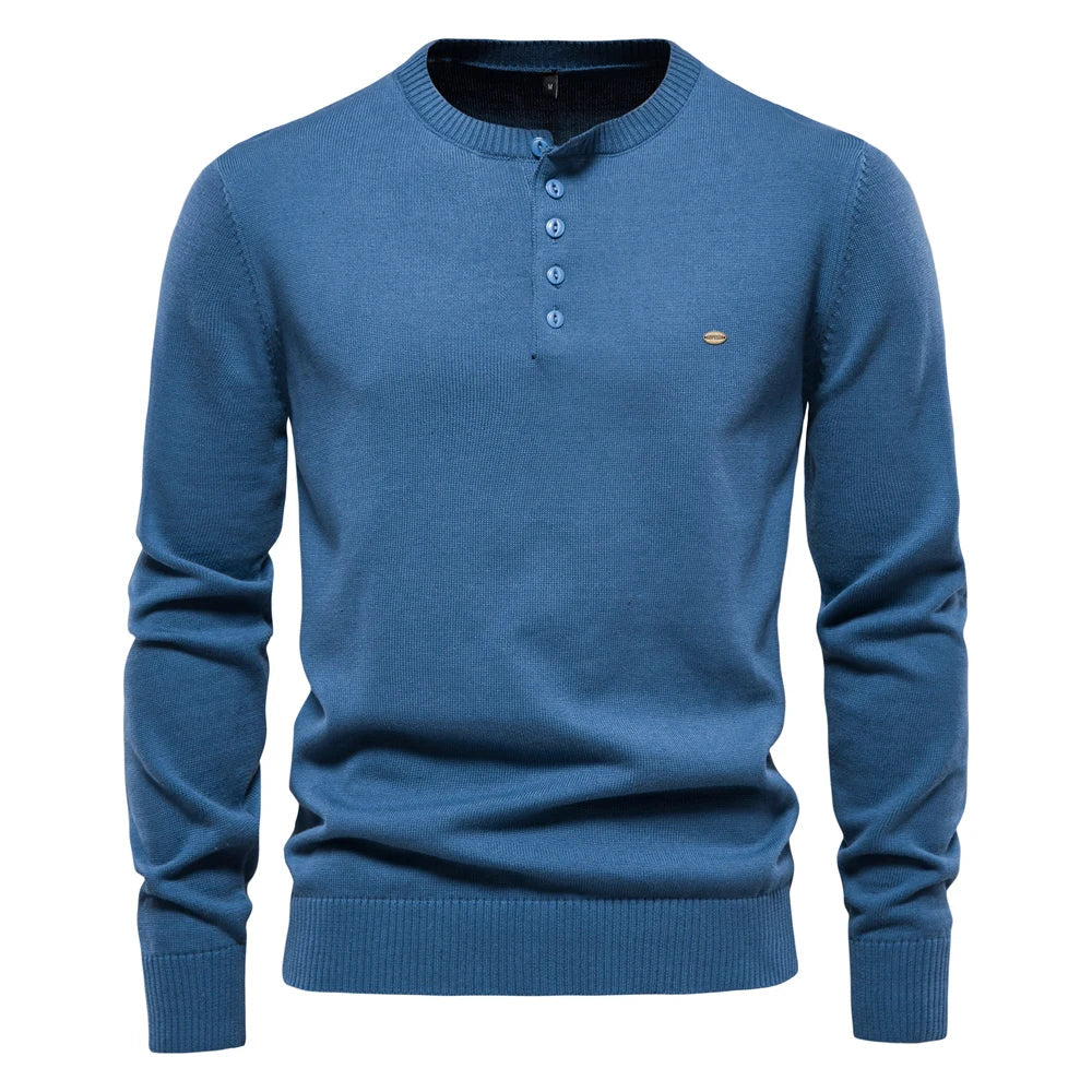 Elvy Paris™ | Pull Henley Décontracté pour Hommes