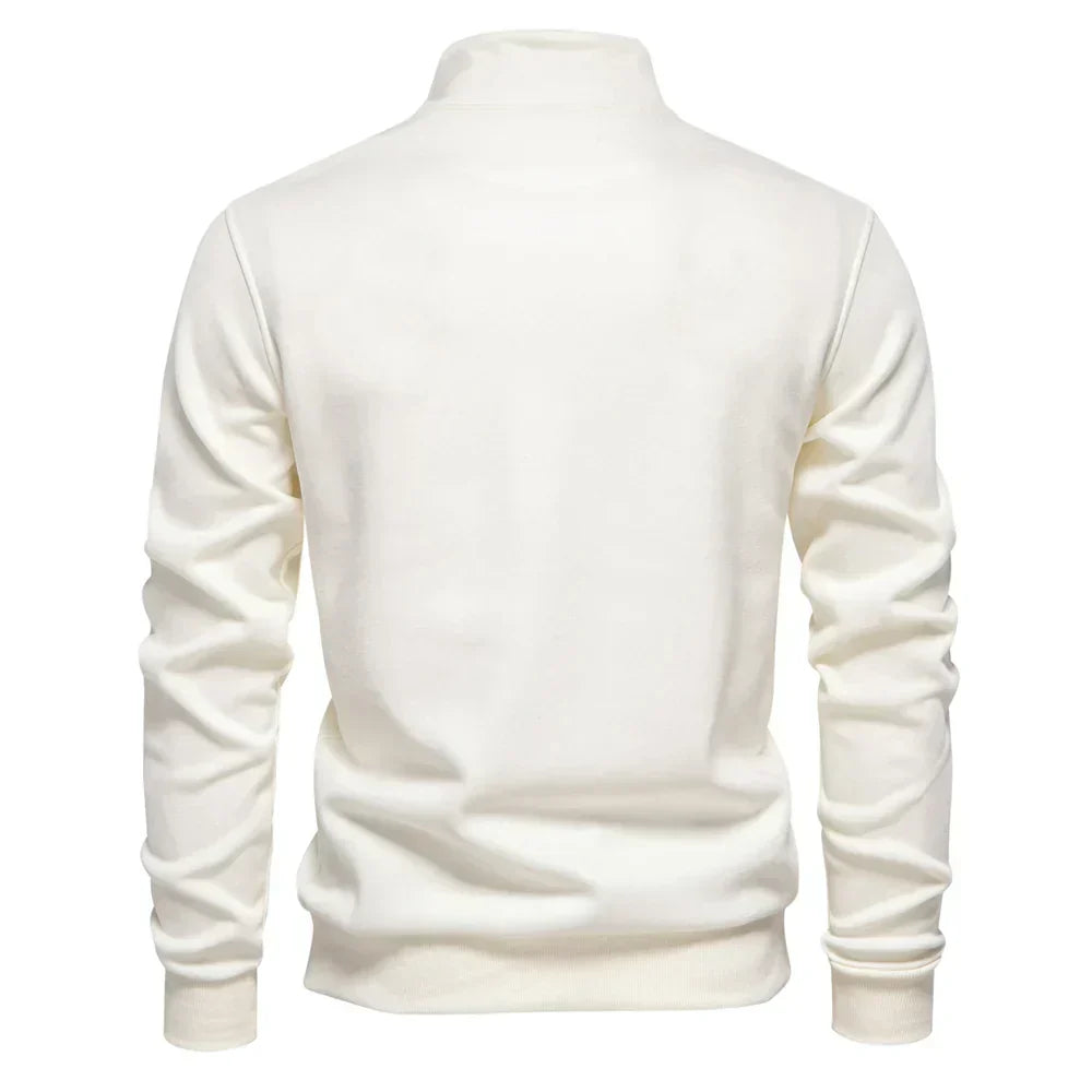 Elvy Paris™ | Pull léger à col zippé avec poche sociale