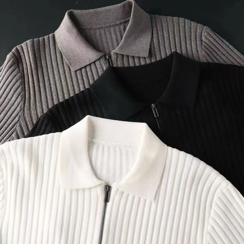 Elvy Paris™ | Polo léger à rayures à manches longues