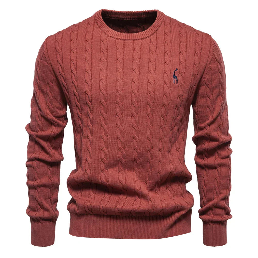Elvy Paris™ | Pull Tricoté avec Broderie de Girafe