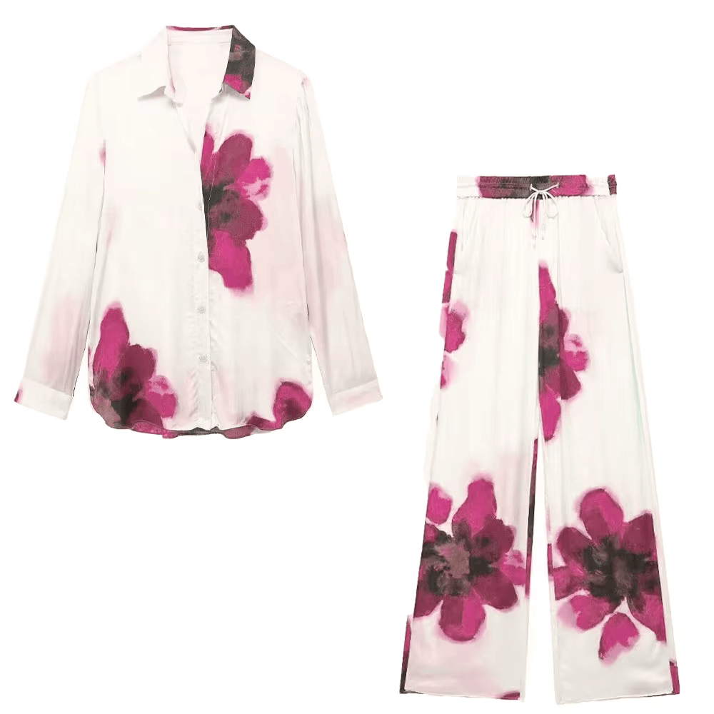 De Paris™ | parure en lin avec impression florale