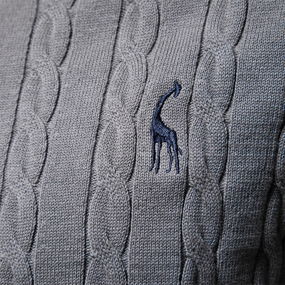 Elvy Paris™ | Pull Tricoté avec Broderie de Girafe