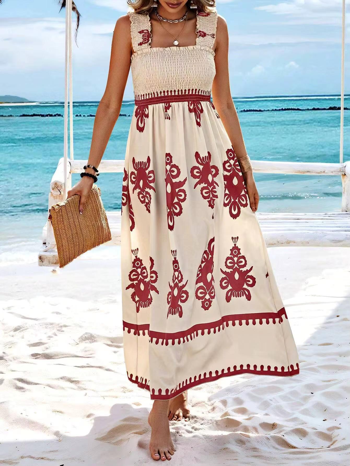 De Paris™ | Robe élégante printemps/été à dos ouvert
