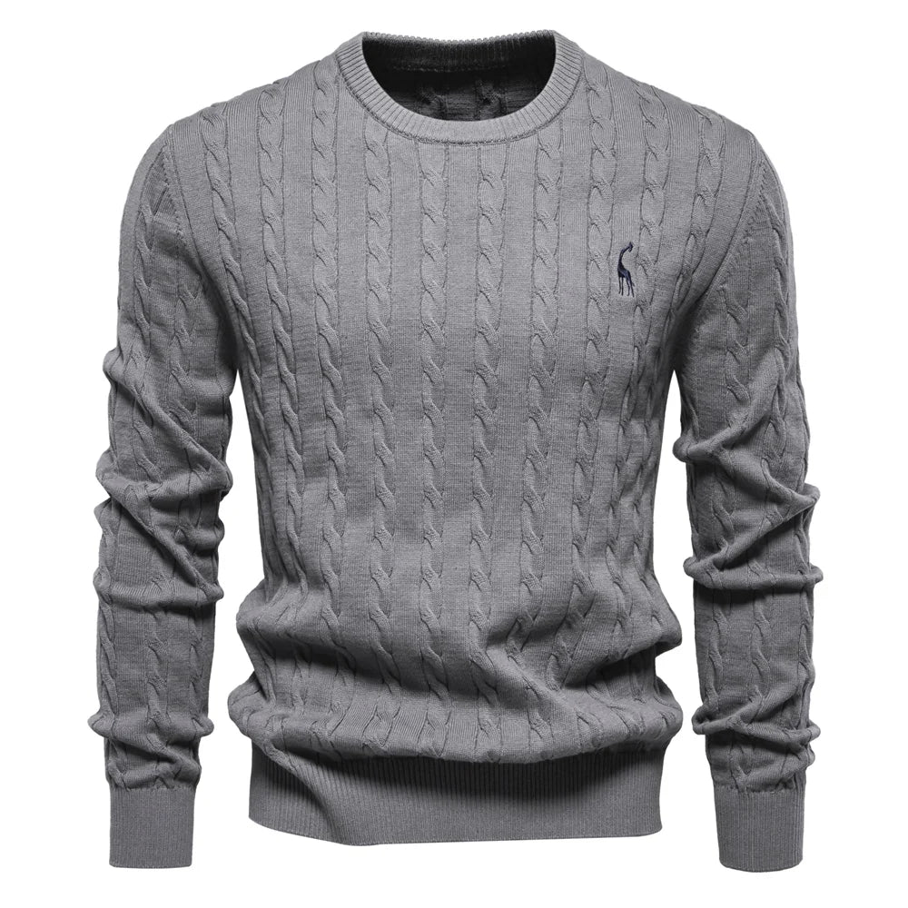 Elvy Paris™ | Pull Tricoté avec Broderie de Girafe