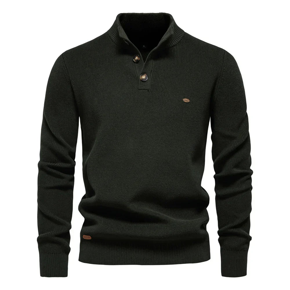 Elvy Paris™ | Pull à boutons tricoté pour hommes
