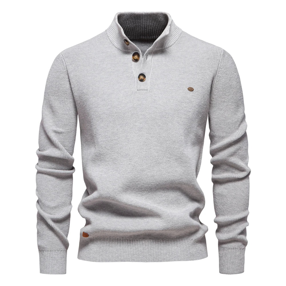 Elvy Paris™ | Pull à boutons tricoté pour hommes