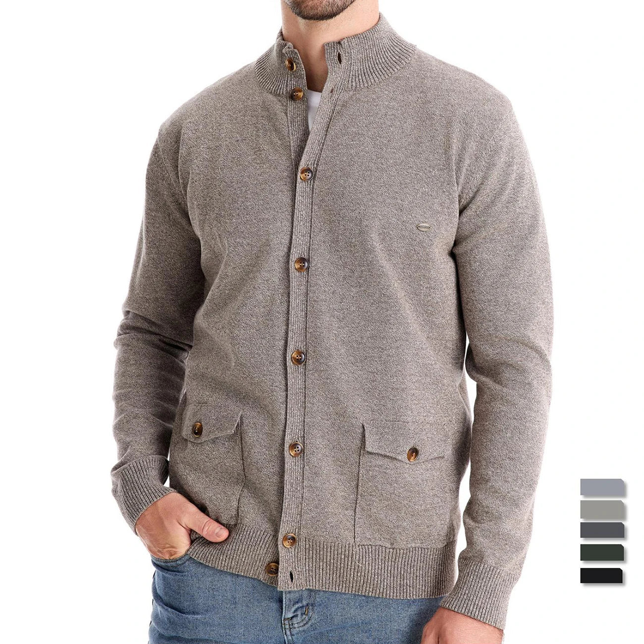 Elvy Paris™ | Cardigan en Maille à Boutons pour Hommes