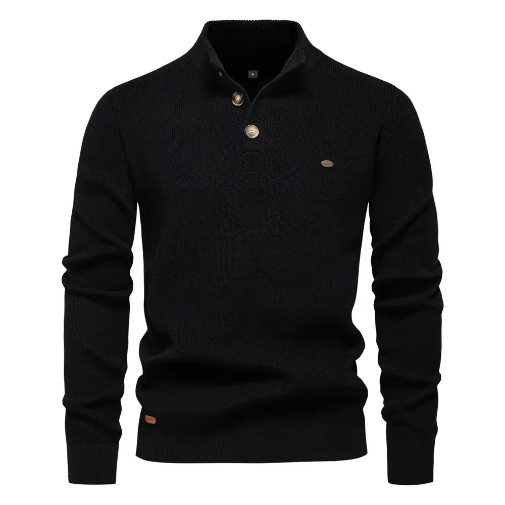 Elvy Paris™ | Pull à boutons tricoté pour hommes