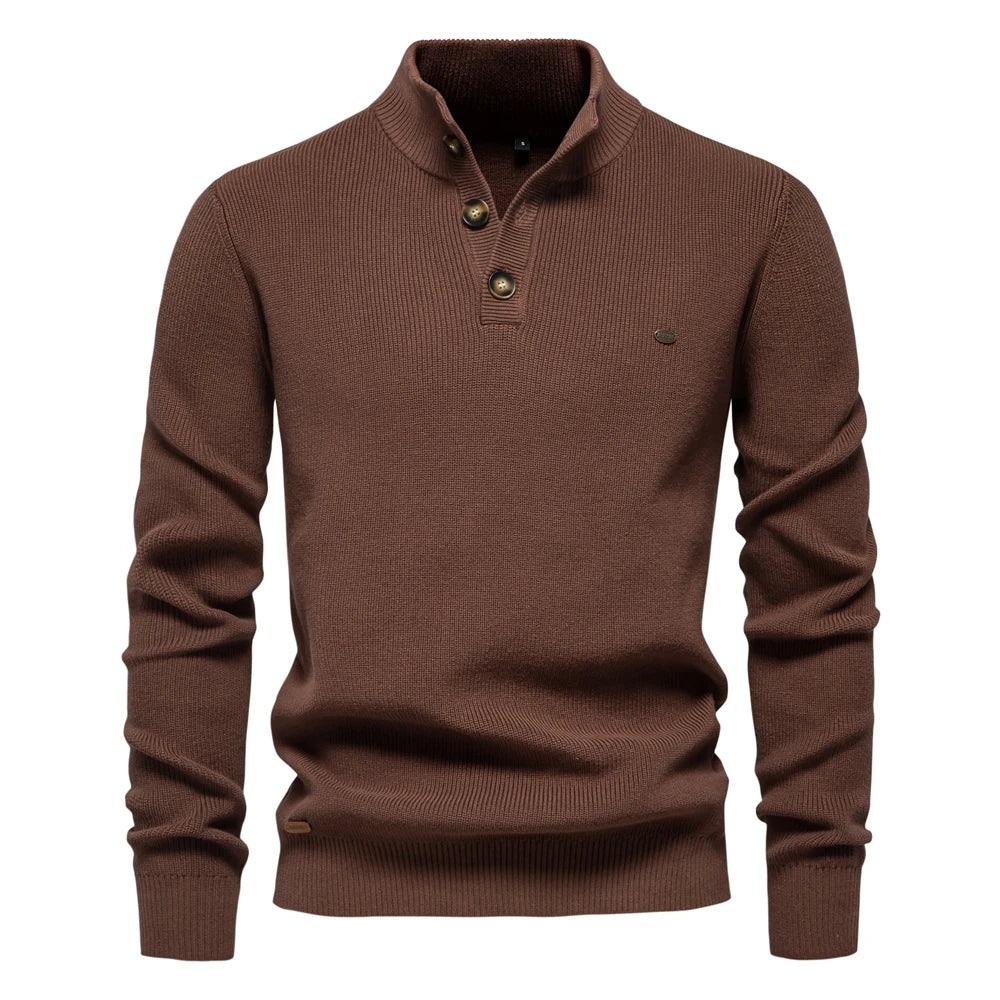 Elvy Paris™ | Pull à boutons tricoté pour hommes