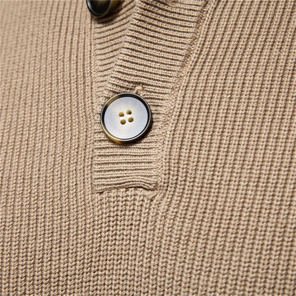 Elvy Paris™ | Pull à boutons tricoté pour hommes