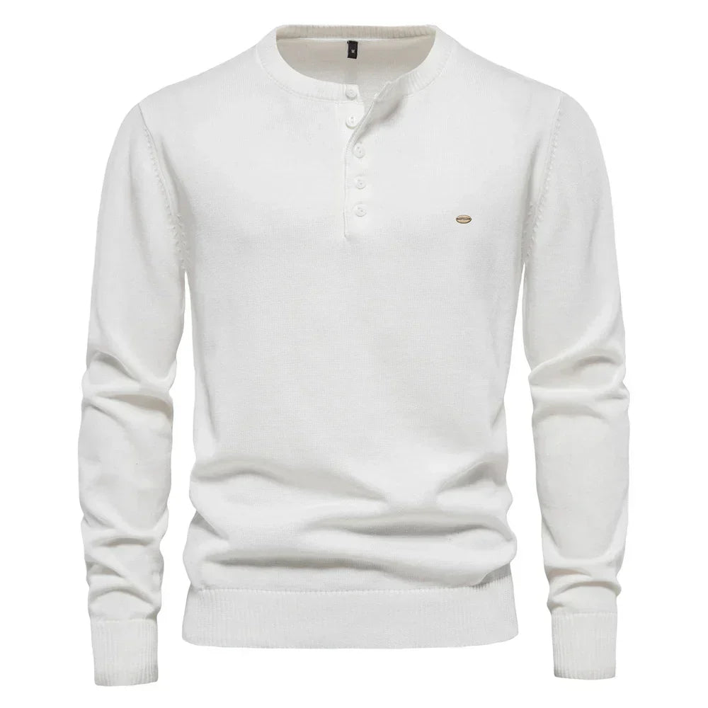 Elvy Paris™ | Pull Henley Décontracté pour Hommes